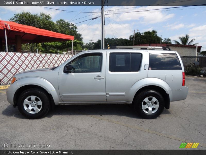 Silver Lightning Metallic / Desert 2006 Nissan Pathfinder SE