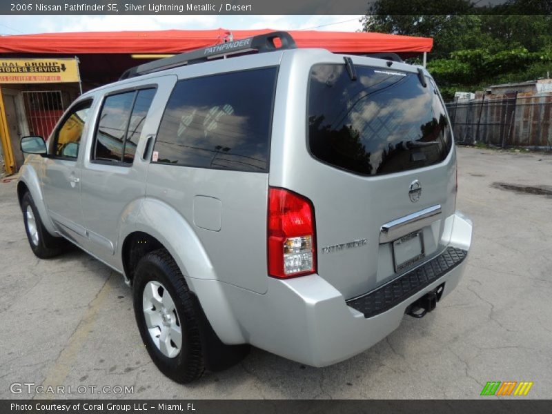Silver Lightning Metallic / Desert 2006 Nissan Pathfinder SE