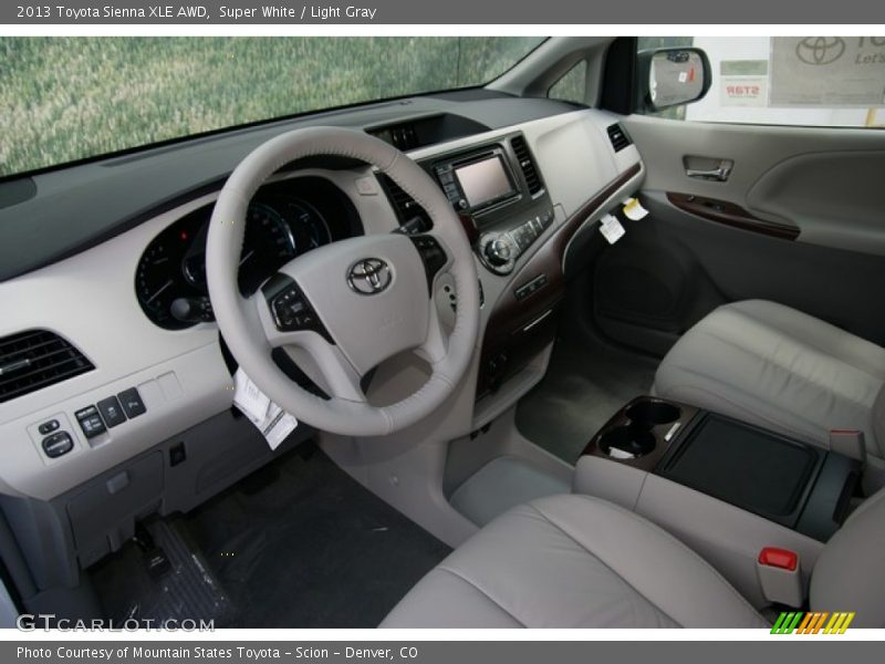 Super White / Light Gray 2013 Toyota Sienna XLE AWD