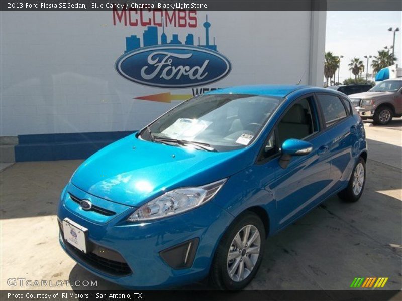 Blue Candy / Charcoal Black/Light Stone 2013 Ford Fiesta SE Sedan
