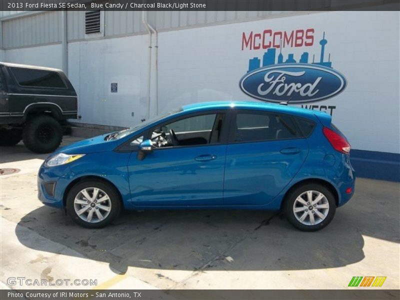 Blue Candy / Charcoal Black/Light Stone 2013 Ford Fiesta SE Sedan