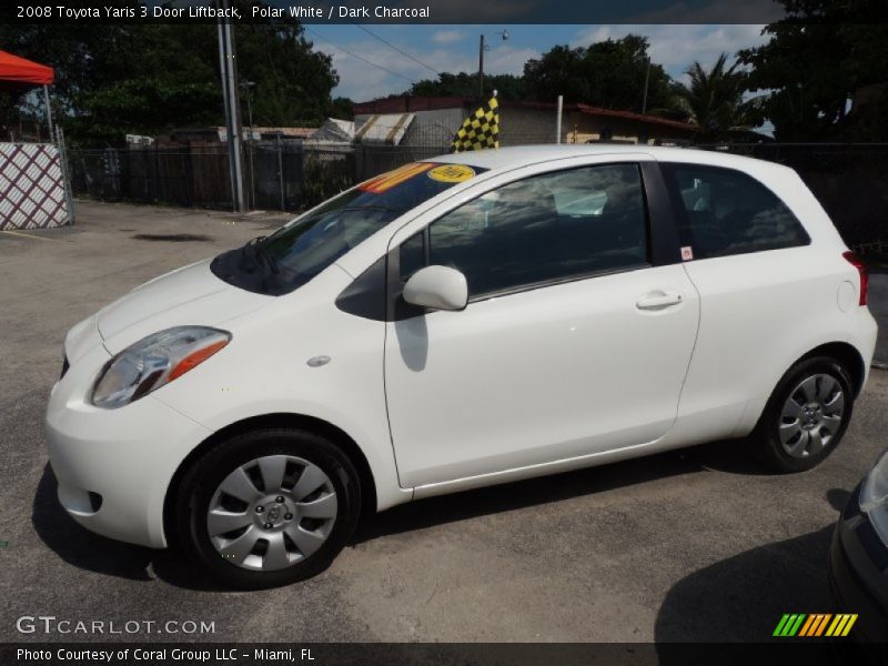 Polar White / Dark Charcoal 2008 Toyota Yaris 3 Door Liftback