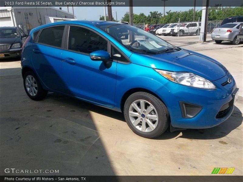 Blue Candy / Charcoal Black/Light Stone 2013 Ford Fiesta SE Sedan