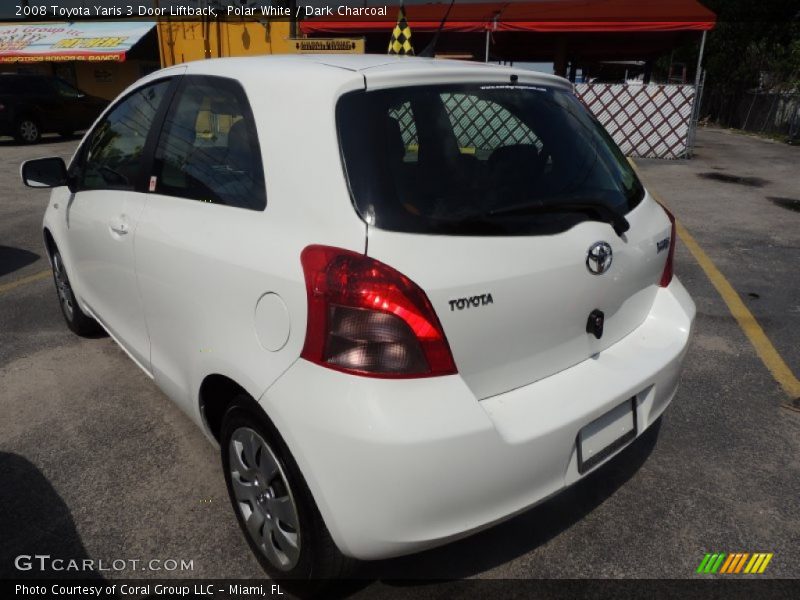 Polar White / Dark Charcoal 2008 Toyota Yaris 3 Door Liftback