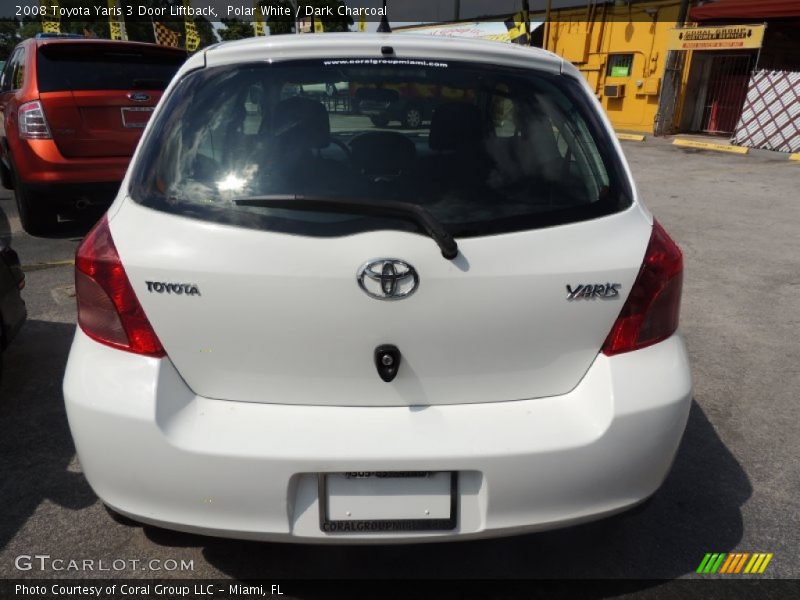 Polar White / Dark Charcoal 2008 Toyota Yaris 3 Door Liftback