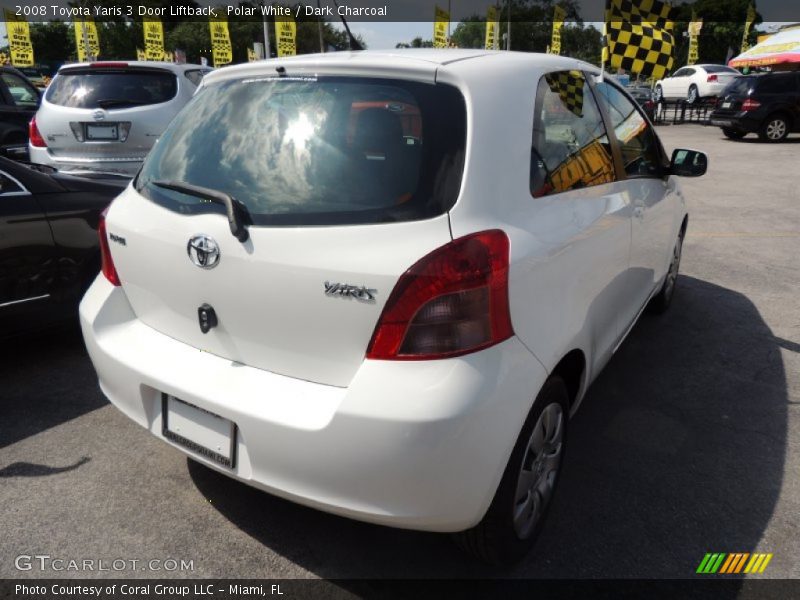Polar White / Dark Charcoal 2008 Toyota Yaris 3 Door Liftback
