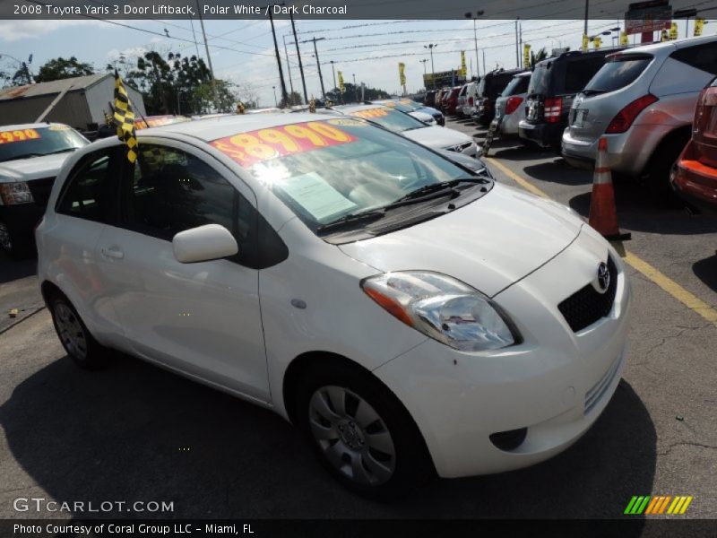Polar White / Dark Charcoal 2008 Toyota Yaris 3 Door Liftback