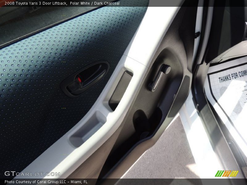 Polar White / Dark Charcoal 2008 Toyota Yaris 3 Door Liftback