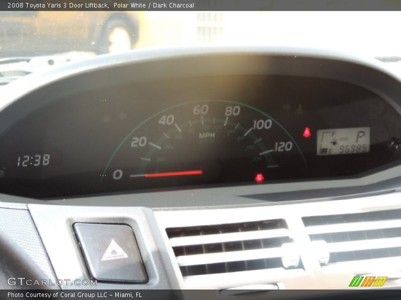 Polar White / Dark Charcoal 2008 Toyota Yaris 3 Door Liftback
