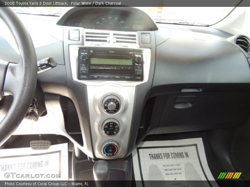 Polar White / Dark Charcoal 2008 Toyota Yaris 3 Door Liftback
