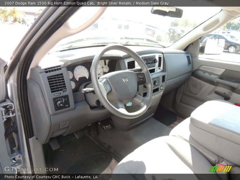 Bright Silver Metallic / Medium Slate Gray 2007 Dodge Ram 1500 Big Horn Edition Quad Cab