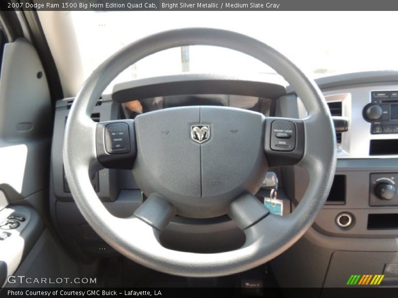 Bright Silver Metallic / Medium Slate Gray 2007 Dodge Ram 1500 Big Horn Edition Quad Cab