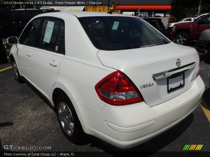 Fresh Powder White / Charcoal 2010 Nissan Versa 1.8 S Sedan
