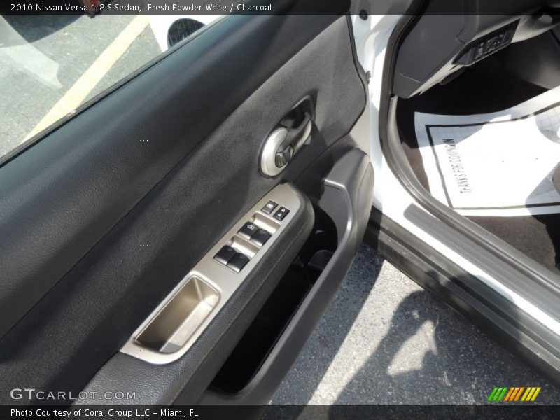 Fresh Powder White / Charcoal 2010 Nissan Versa 1.8 S Sedan
