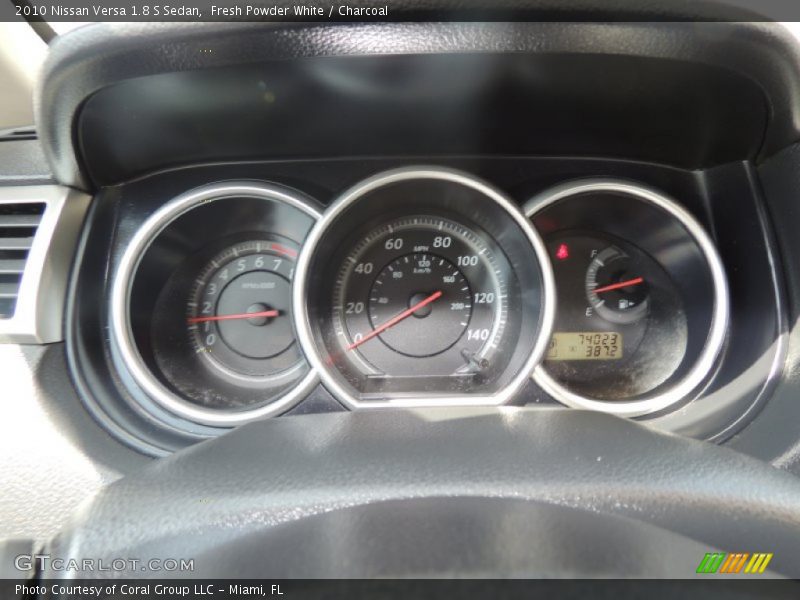 Fresh Powder White / Charcoal 2010 Nissan Versa 1.8 S Sedan
