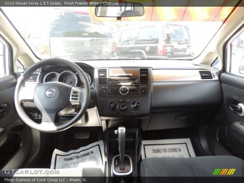 Fresh Powder White / Charcoal 2010 Nissan Versa 1.8 S Sedan