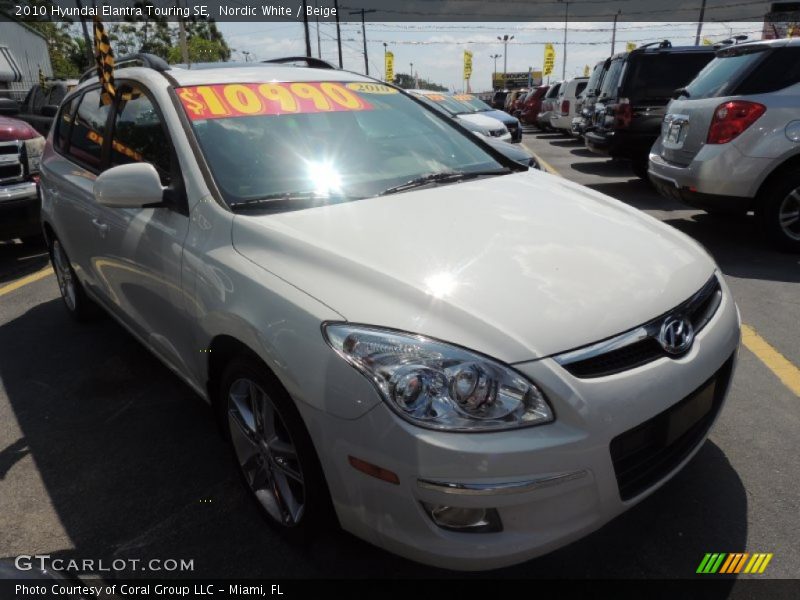 Nordic White / Beige 2010 Hyundai Elantra Touring SE