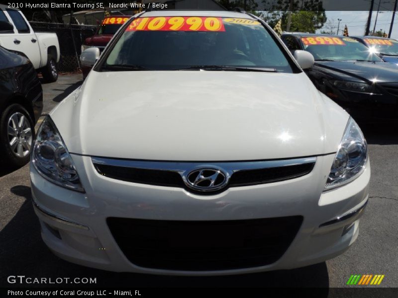 Nordic White / Beige 2010 Hyundai Elantra Touring SE