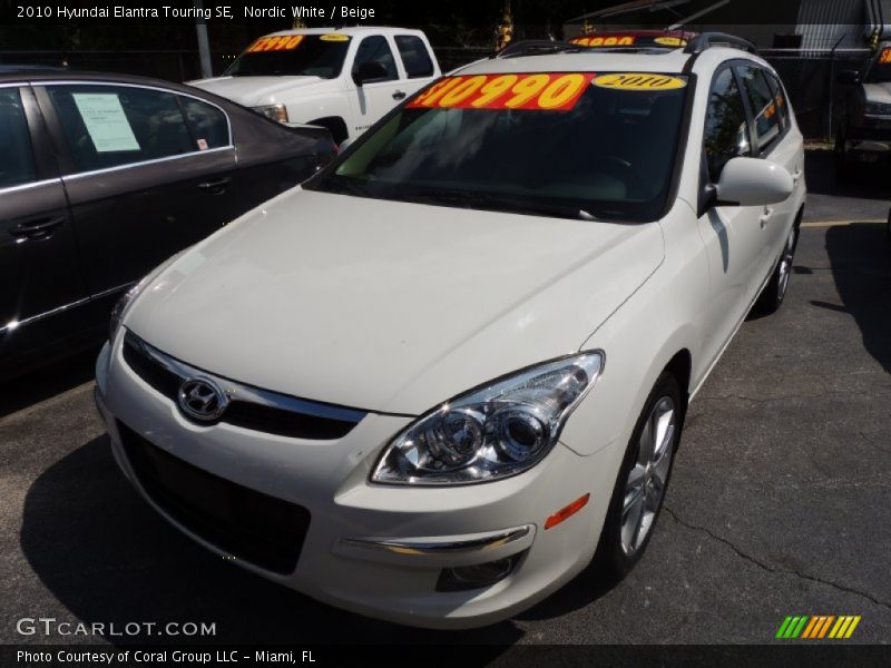 Nordic White / Beige 2010 Hyundai Elantra Touring SE