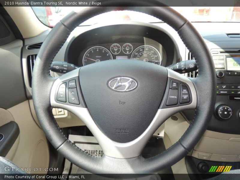 Nordic White / Beige 2010 Hyundai Elantra Touring SE