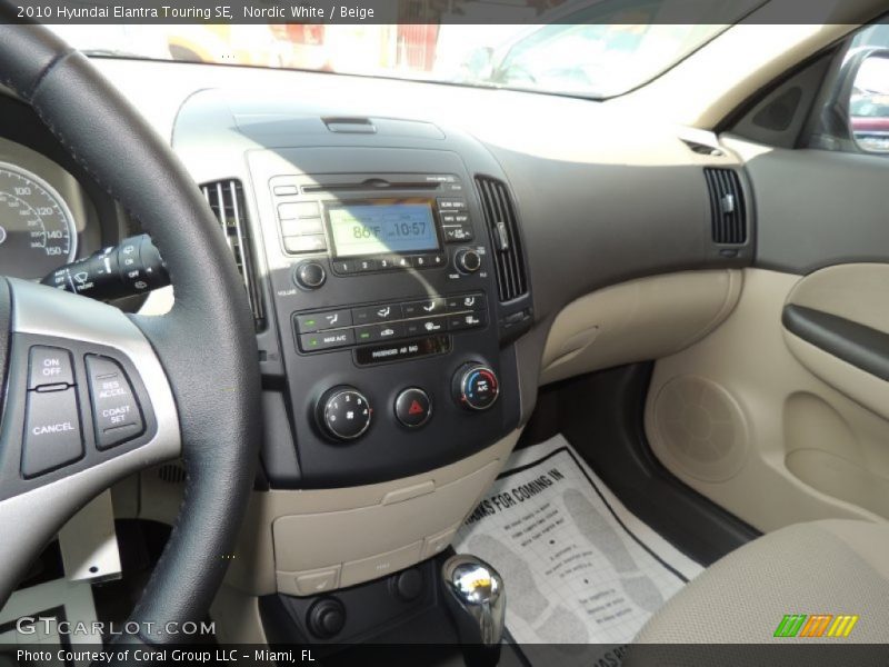 Nordic White / Beige 2010 Hyundai Elantra Touring SE