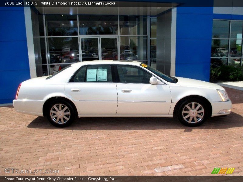 White Diamond Tricoat / Cashmere/Cocoa 2008 Cadillac DTS