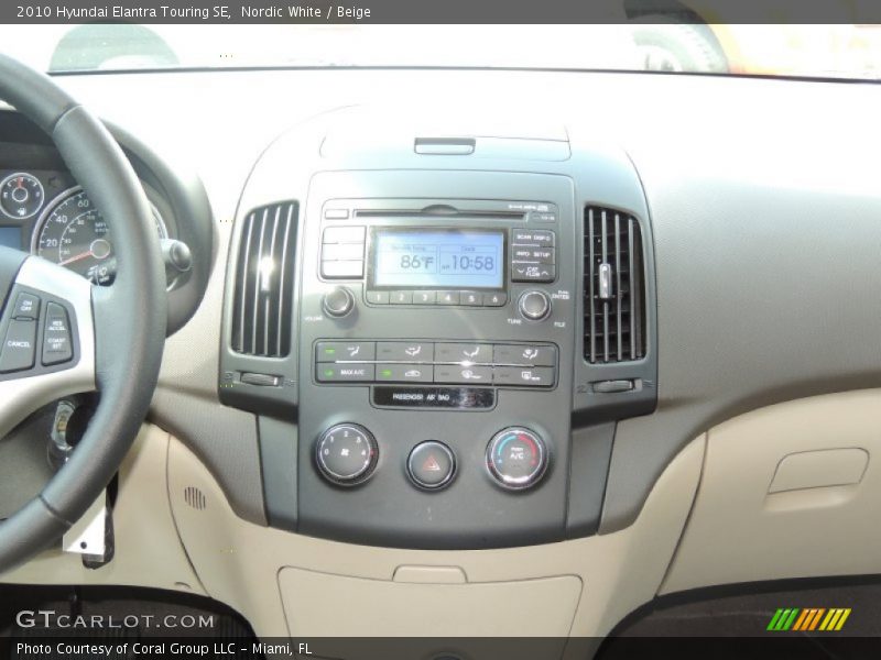 Nordic White / Beige 2010 Hyundai Elantra Touring SE
