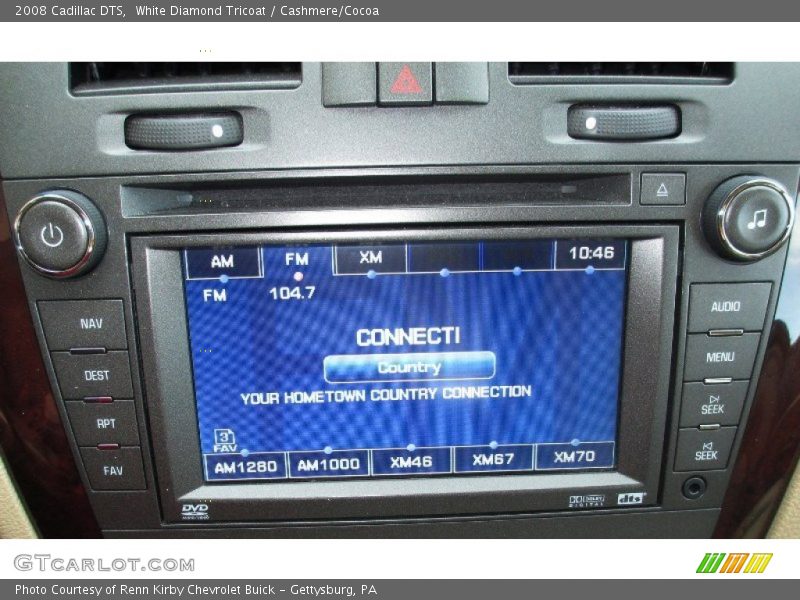 White Diamond Tricoat / Cashmere/Cocoa 2008 Cadillac DTS