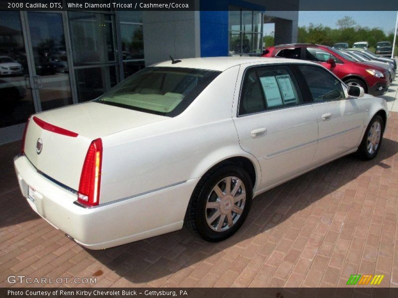 White Diamond Tricoat / Cashmere/Cocoa 2008 Cadillac DTS