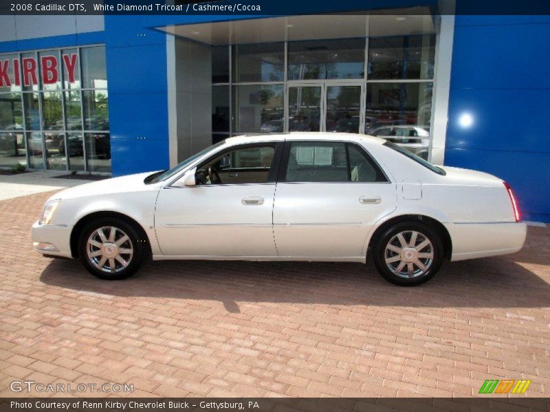 White Diamond Tricoat / Cashmere/Cocoa 2008 Cadillac DTS