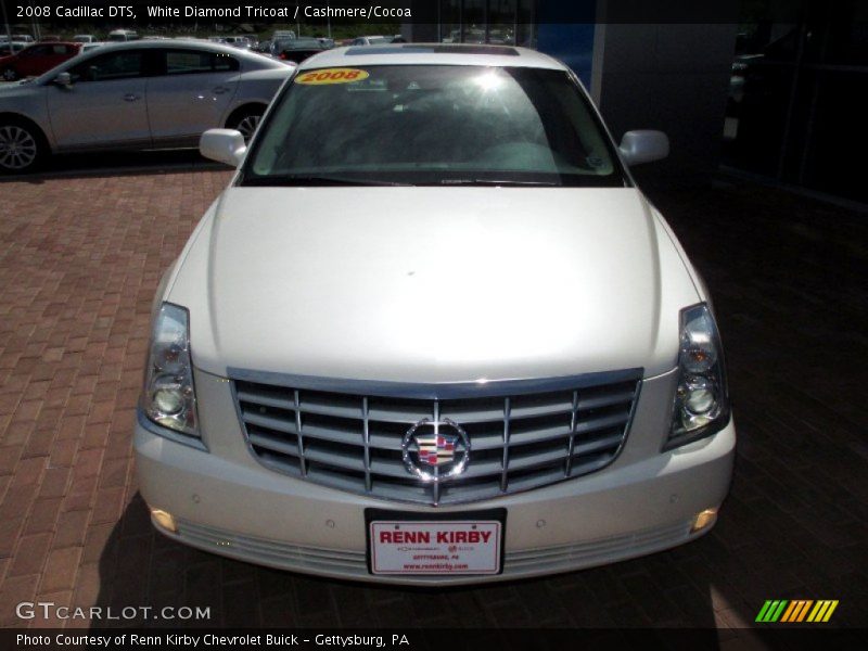 White Diamond Tricoat / Cashmere/Cocoa 2008 Cadillac DTS