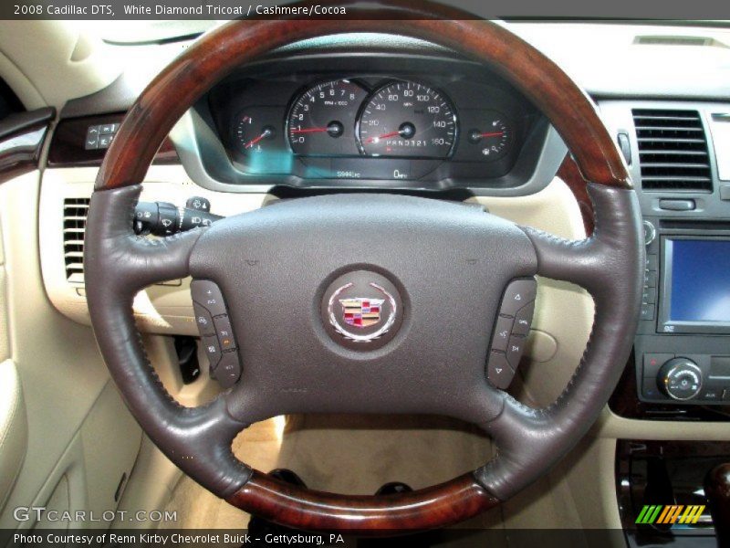White Diamond Tricoat / Cashmere/Cocoa 2008 Cadillac DTS