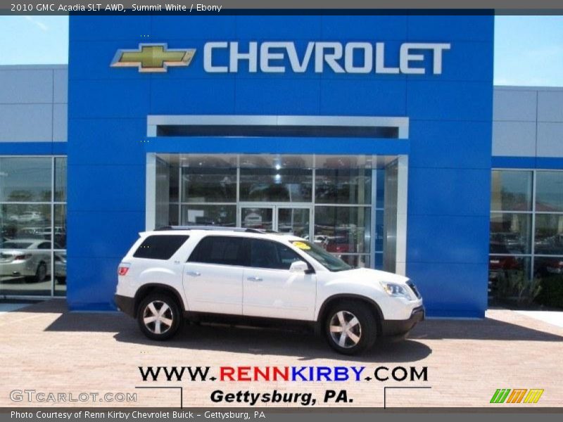 Summit White / Ebony 2010 GMC Acadia SLT AWD