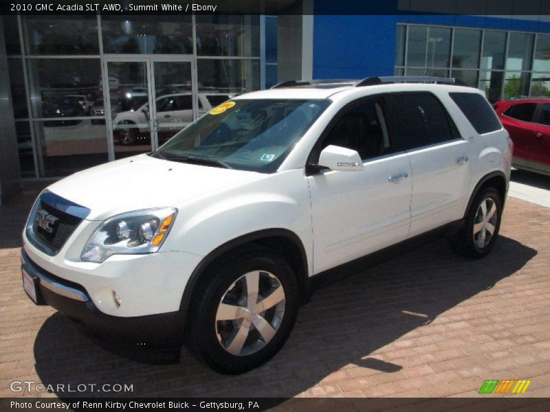 Summit White / Ebony 2010 GMC Acadia SLT AWD