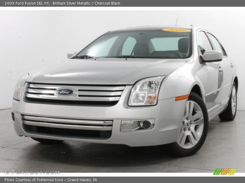 Brilliant Silver Metallic / Charcoal Black 2009 Ford Fusion SEL V6