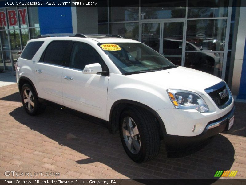 Summit White / Ebony 2010 GMC Acadia SLT AWD
