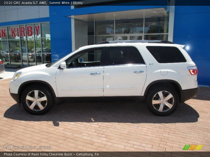 Summit White / Ebony 2010 GMC Acadia SLT AWD