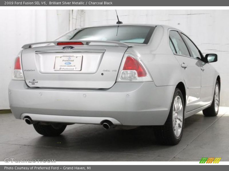 Brilliant Silver Metallic / Charcoal Black 2009 Ford Fusion SEL V6