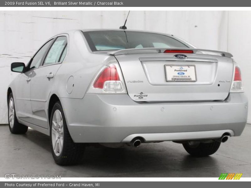 Brilliant Silver Metallic / Charcoal Black 2009 Ford Fusion SEL V6