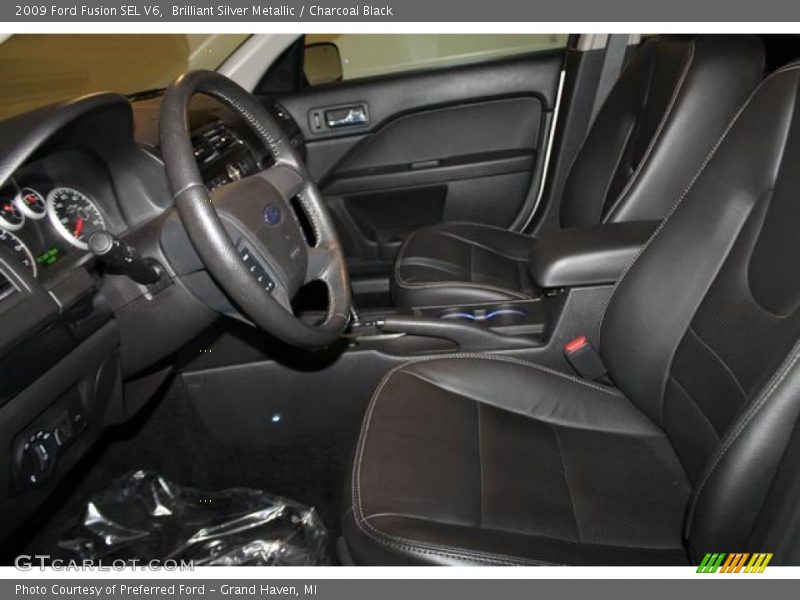 Brilliant Silver Metallic / Charcoal Black 2009 Ford Fusion SEL V6