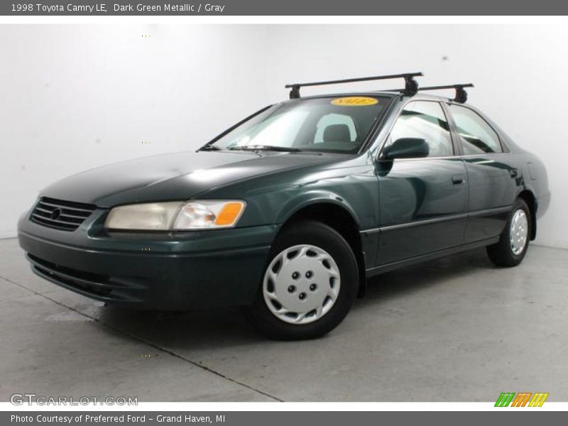 Dark Green Metallic / Gray 1998 Toyota Camry LE