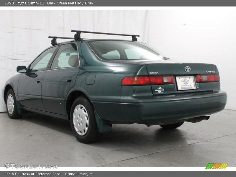 Dark Green Metallic / Gray 1998 Toyota Camry LE