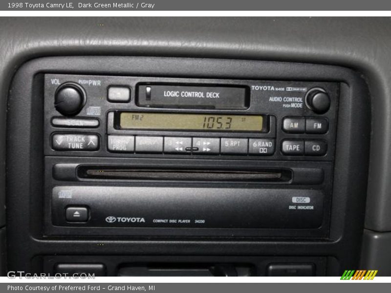 Dark Green Metallic / Gray 1998 Toyota Camry LE