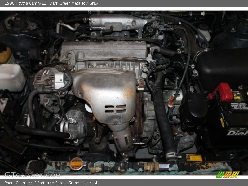 Dark Green Metallic / Gray 1998 Toyota Camry LE