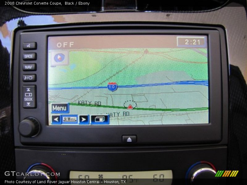 Navigation of 2008 Corvette Coupe