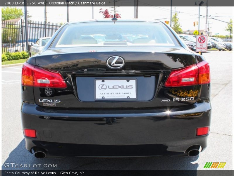 Obsidian Black / Cashmere Beige 2008 Lexus IS 250 AWD