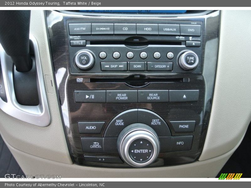 Taffeta White / Beige 2012 Honda Odyssey Touring