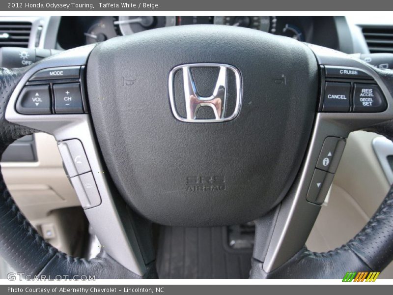 Taffeta White / Beige 2012 Honda Odyssey Touring