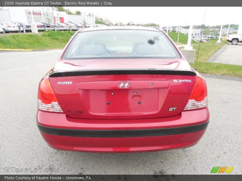 Electric Red Metallic / Gray 2005 Hyundai Elantra GT Sedan