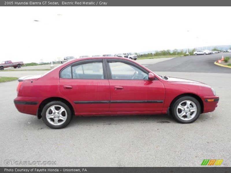 Electric Red Metallic / Gray 2005 Hyundai Elantra GT Sedan